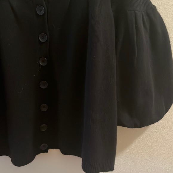 LAURIE B Short Sweater Cardigan with Puff Sleeve Size S - Picture 3 of 6